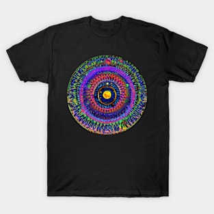 Tie Dye Mandala with planets and sun dead head phish hippie psychedelic T-Shirt